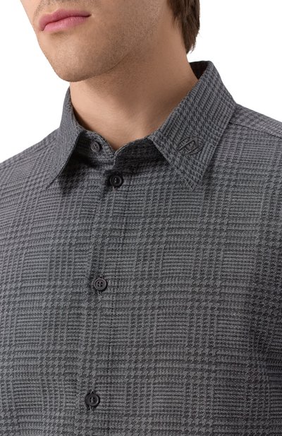 Рубашка из хлопка и вискозы DIESEL темно-серого цвета по цене 87550 руб., арт. A18967/0DEBQ, фото 5 Рубашка из хлопка и вискозы DIESEL, арт. A18967/0DEBQ, фото 5