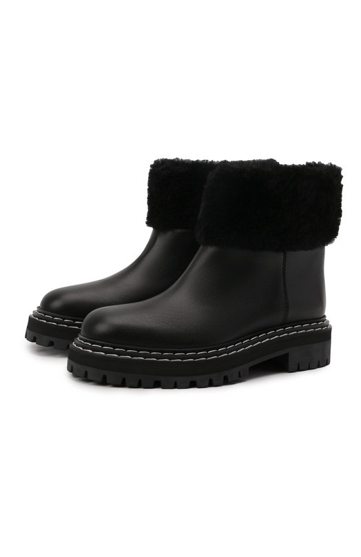 

Кожаные сапоги Proenza Schouler, Чёрный