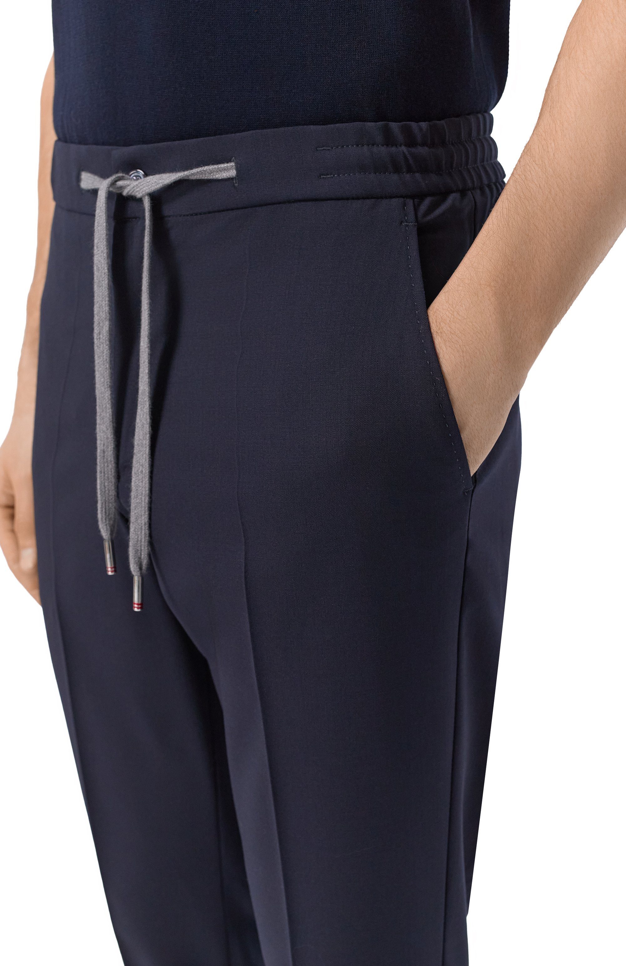 Шерстяные брюки MARCO PESCAROLO темно-синего цвета по цене 69650 руб., арт. CARACCI0L0/5316, фото 5 Шерстяные брюки MARCO PESCAROLO, арт. CARACCI0L0/5316, фото 5