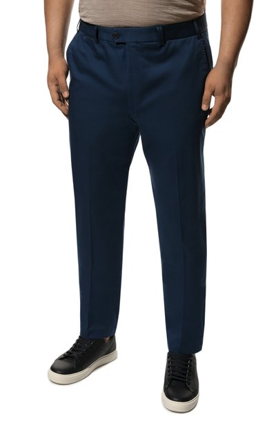 Хлопковые брюки HILTL темно-синего цвета по цене 22300 руб., арт. PEAKER S/73295/60-70, фото 3 Хлопковые брюки HILTL, арт. PEAKER S/73295/60-70, фото 3