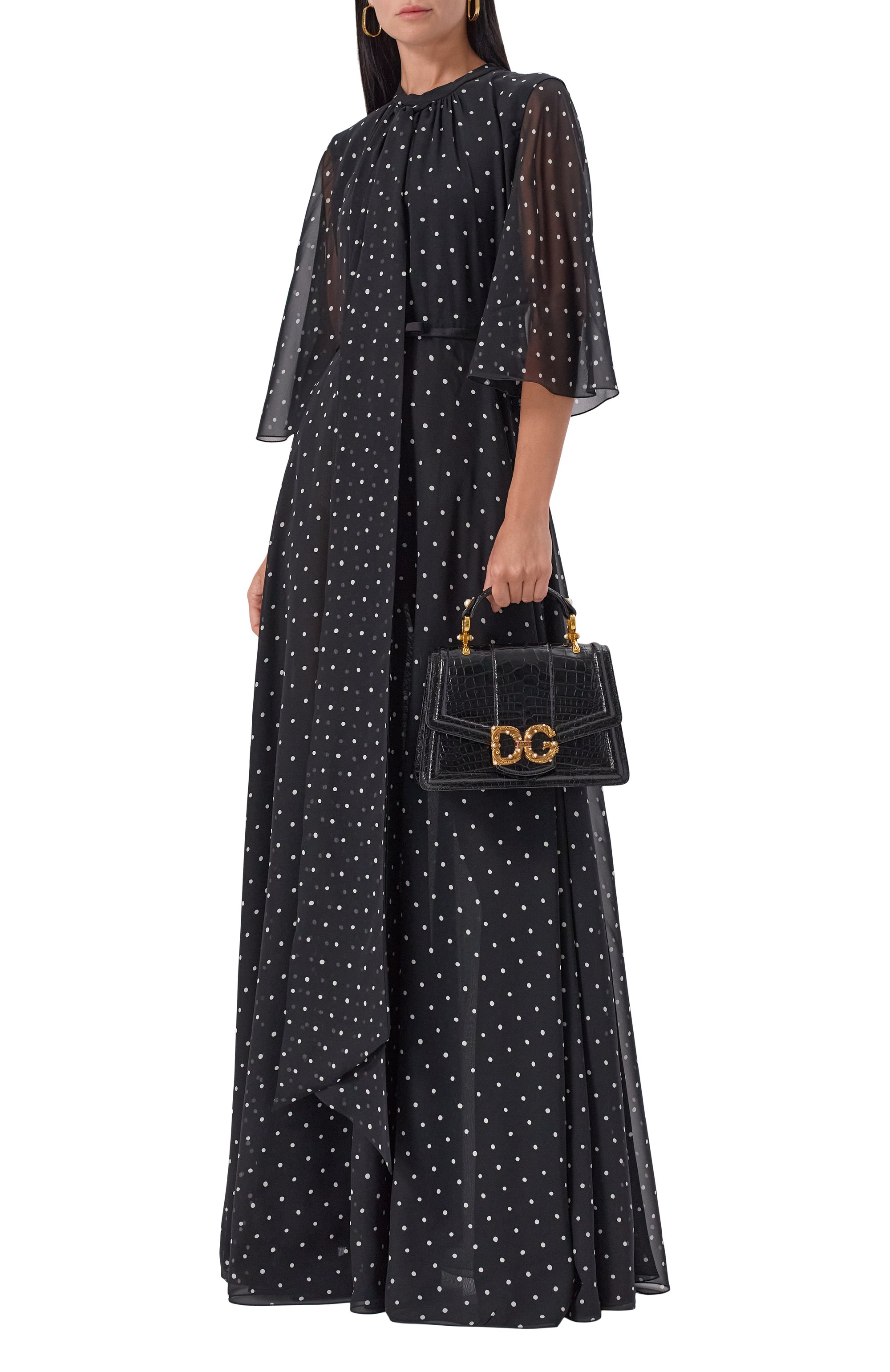 Сумка dg amore из кожи крокодила DOLCE & GABBANA черного цвета по цене 2560000 руб., арт. BB6675/B2DF8/AMIS, фото 7 Сумка dg amore из кожи крокодила DOLCE & GABBANA, арт. BB6675/B2DF8/AMIS, фото 7