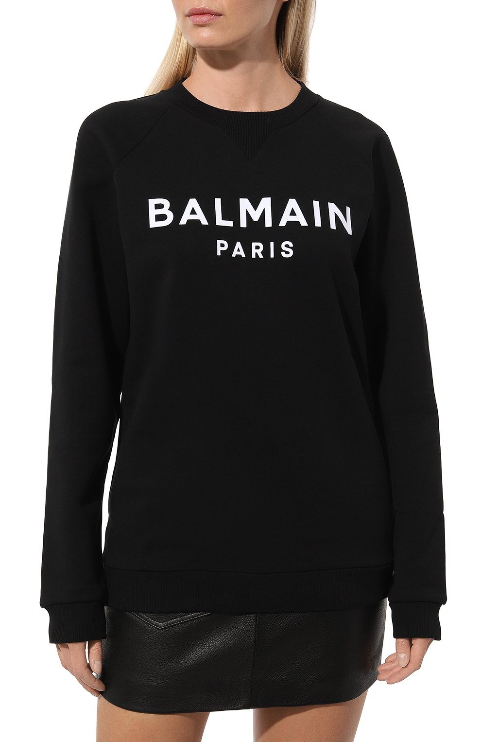 Хлопковый свитшот BALMAIN, арт. WF1JQ000/B044, фото 3