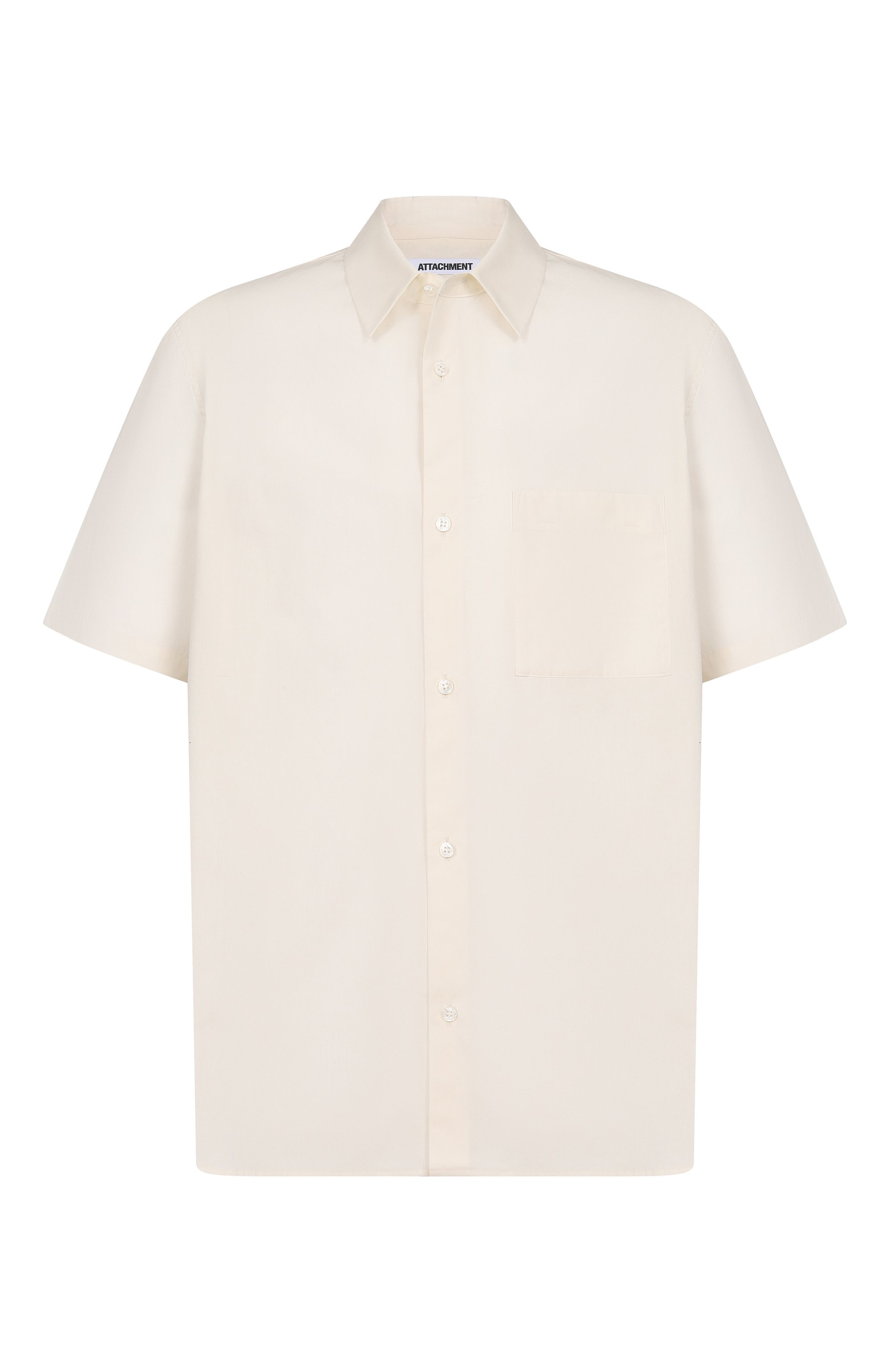 Хлопковая рубашка ATTACHMENT кремового цвета по цене 57900 руб., арт. AS61-089, фото 1 Хлопковая рубашка ATTACHMENT, арт. AS61-089, фото 1