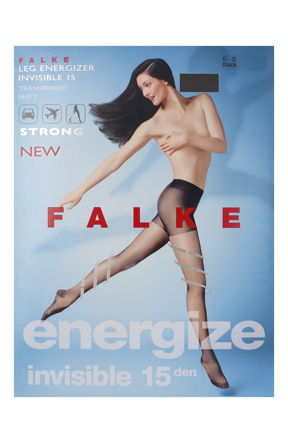Колготки leg energizer invisible FALKE черного цвета по цене 5260 руб., арт. 40580_, фото 1 Колготки leg energizer invisible FALKE, арт. 40580_, фото 1
