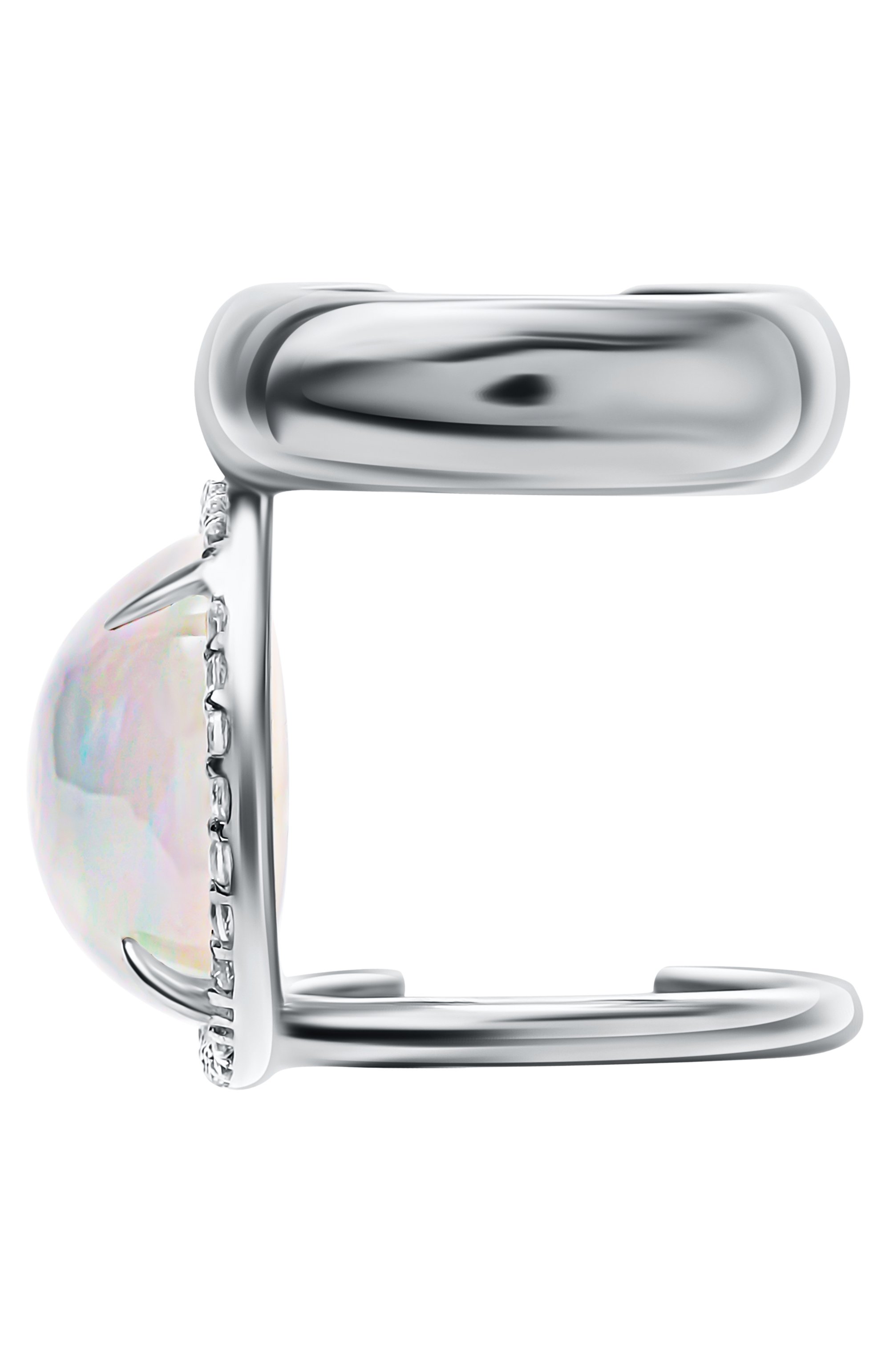 Кафф с опалом и топазами MOONKA серебряного цвета по цене 27300 руб., арт. OPL-925SL-CF00-OPL, фото 4 Кафф с опалом и топазами MOONKA, арт. OPL-925SL-CF00-OPL, фото 4