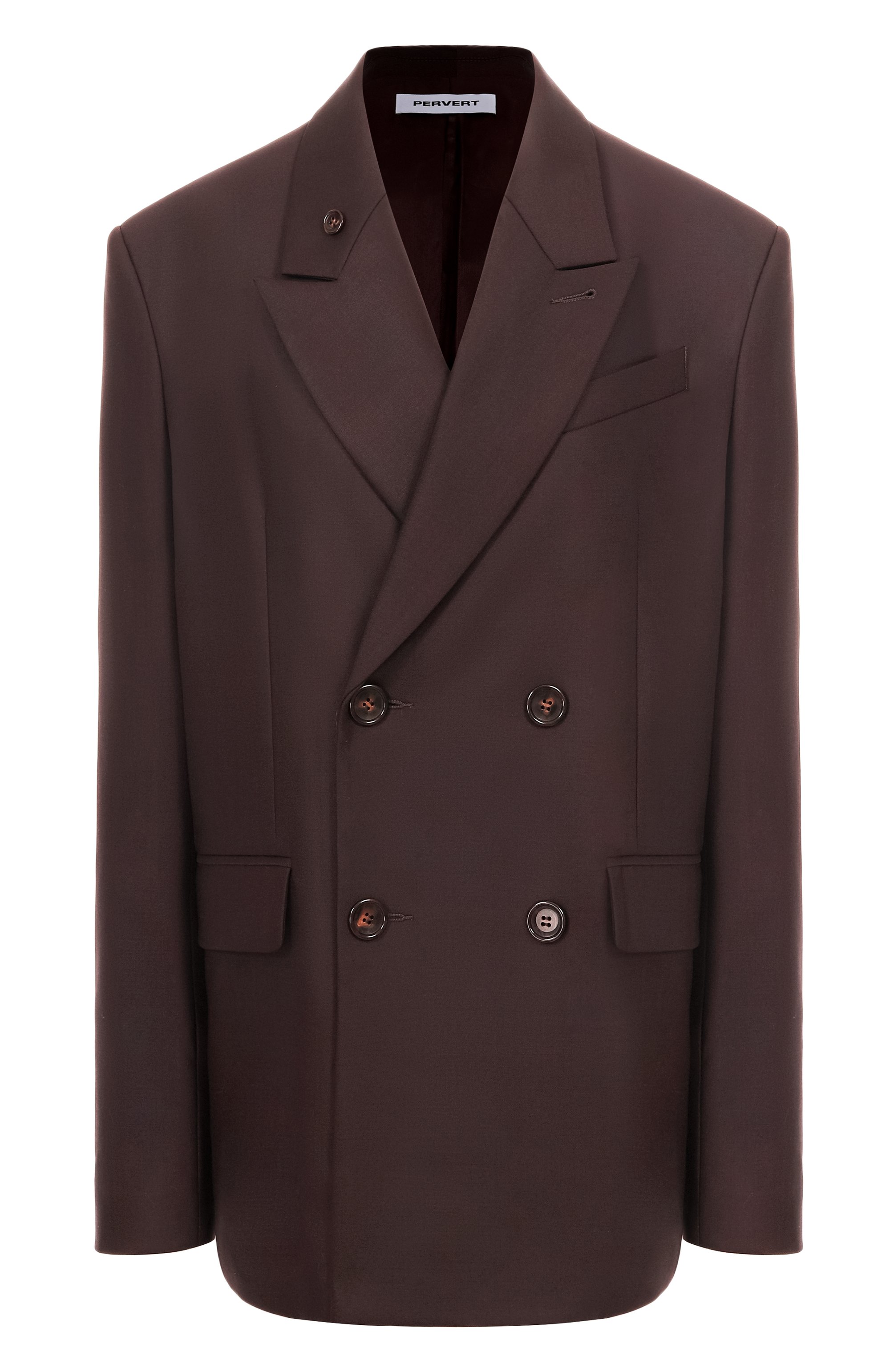 Шерстяной жакет PERVERT коричневого цвета по цене 80000 руб., арт. PE25/JA05/70-08, фото 1 Шерстяной жакет PERVERT, арт. PE25/JA05/70-08, фото 1