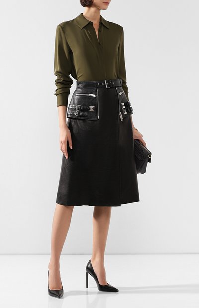 Кожаная юбка ALEXANDER MCQUEEN, арт. 594838/Q5ACQ, фото 2
