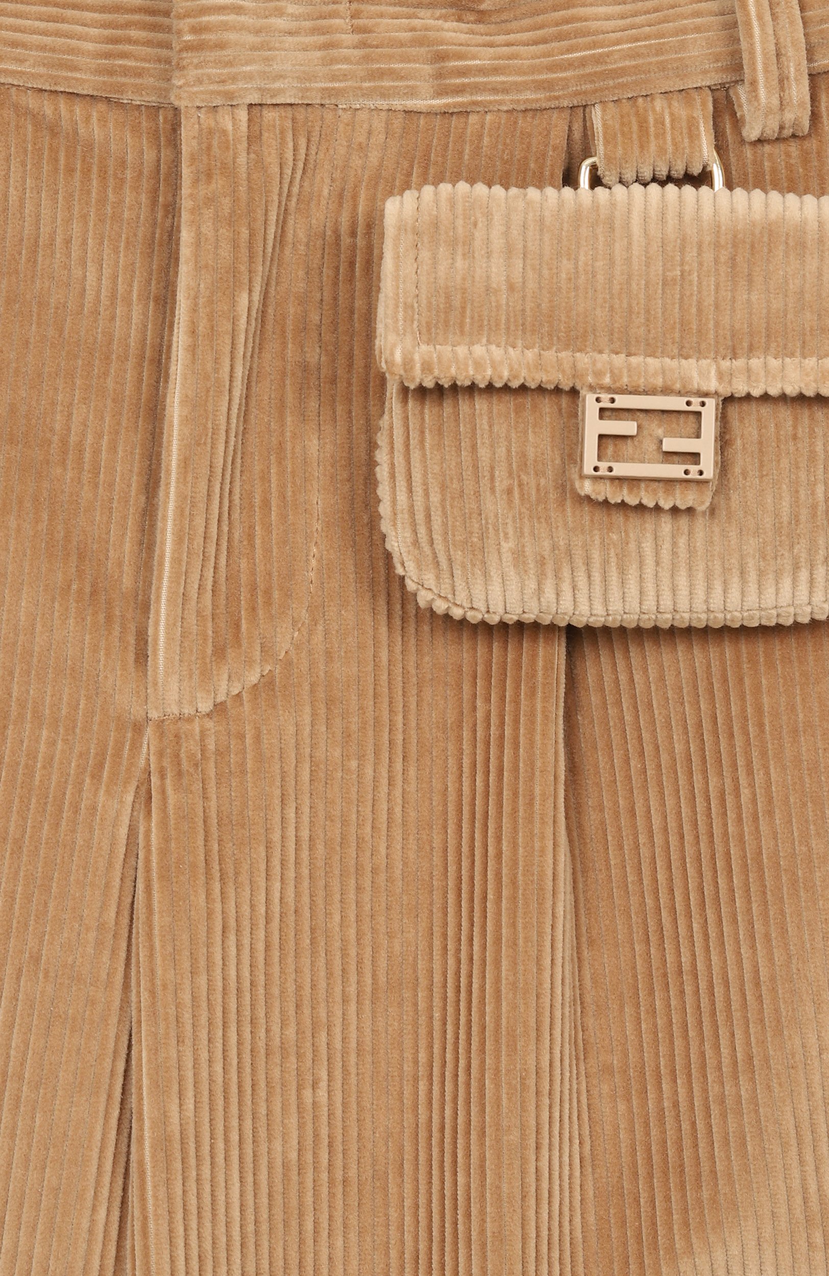 Вельветовые брюки FENDI бежевого цвета по цене 94400 руб., арт. JFF409/AY8T/8A-12+, фото 3 Вельветовые брюки FENDI, арт. JFF409/AY8T/8A-12+, фото 3