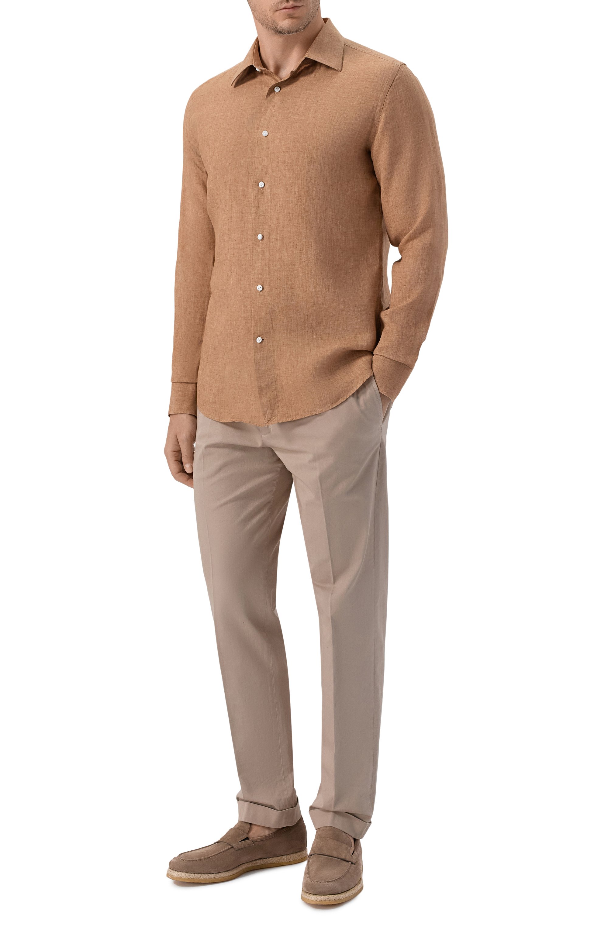 Льняная рубашка BOSS CAMEL, арт. 50560284, фото 2