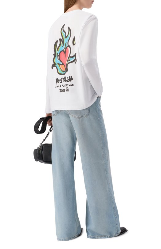 Хлопковый лонгслив MSGM 3941MDM84/257798 Белый  3941MDM84/257798 Фото 2