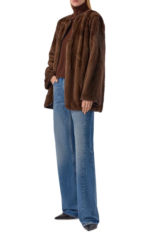 Шуба из норки Giulia Gurman 221DB44 Коричневый  221DB44 Фото 2