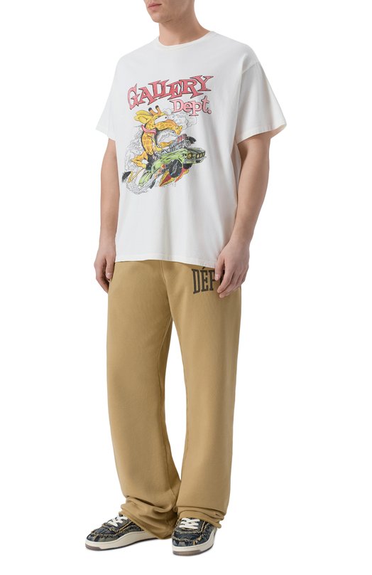 Хлопковая футболка Gallery Dept. RGT-10301 Кремовый  RGT-10301 Фото 2
