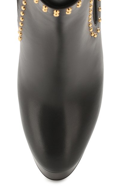 Кожаные ботильоны VERSACE черного цвета по цене 225500 руб., арт. DST203T/DVT4X, фото 5 Кожаные ботильоны VERSACE, арт. DST203T/DVT4X, фото 5