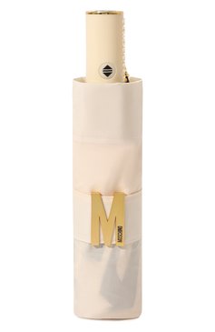 Женский складной зонт MOSCHINO кремвого цвета, арт. 8911-0PENCL0SE | Фото 4 (Материал: Металл, Текстиль, Синтетический материал; Материал сплава: Проставлено; Нос: Не проставлено)