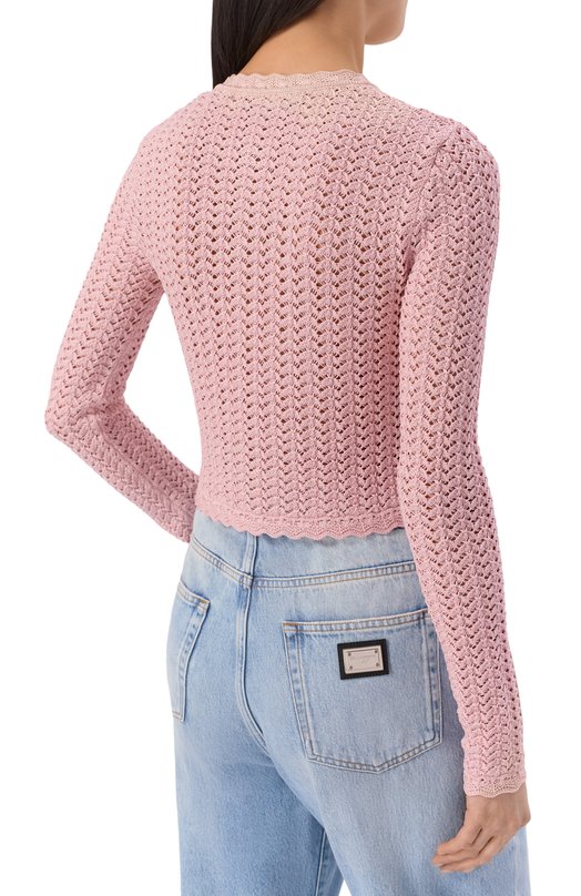 Кардиган из вискозы Dolce & Gabbana FXVC9Z/JGMG7 Розовый  FXVC9Z/JGMG7 Фото 4