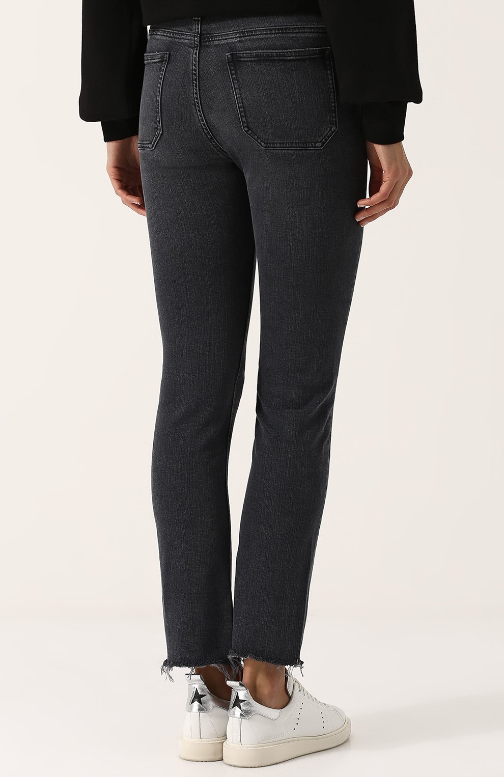 Укороченные расклешенные джинсы с потертостями MIH JEANS, арт. W1901101CPY, фото 4