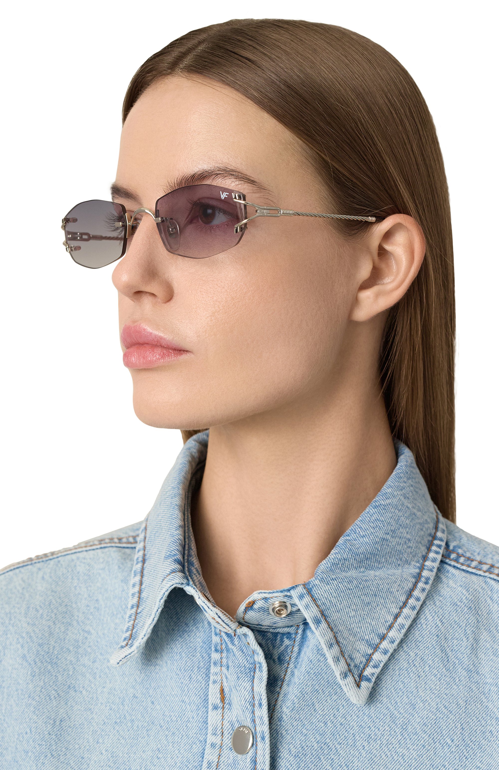 Солнцезащитные очки VINTAGE FRAMES, арт. ASPEN 24KT WHITE G0LD/ASPHALT, фото 3