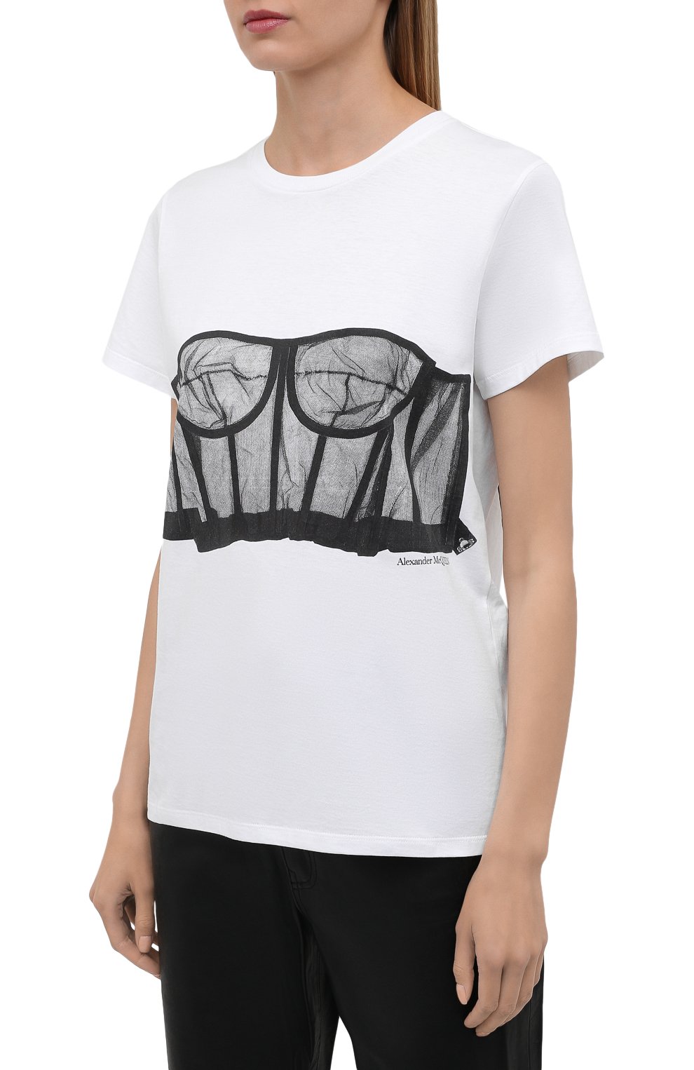 Хлопковая футболка ALEXANDER MCQUEEN, арт. 659740/QZAC5, фото 3