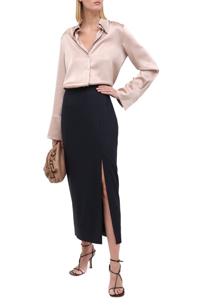 Шерстяная юбка TEGIN синего цвета по цене 29900 руб., арт. FS2068, фото 2 Шерстяная юбка TEGIN, арт. FS2068, фото 2