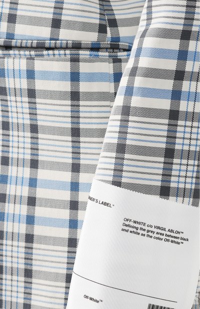 Хлопковый жакет OFF-WHITE серого цвета по цене 131500 руб., арт. 0WEF029S19D700449900, фото 5 Хлопковый жакет OFF-WHITE, арт. 0WEF029S19D700449900, фото 5