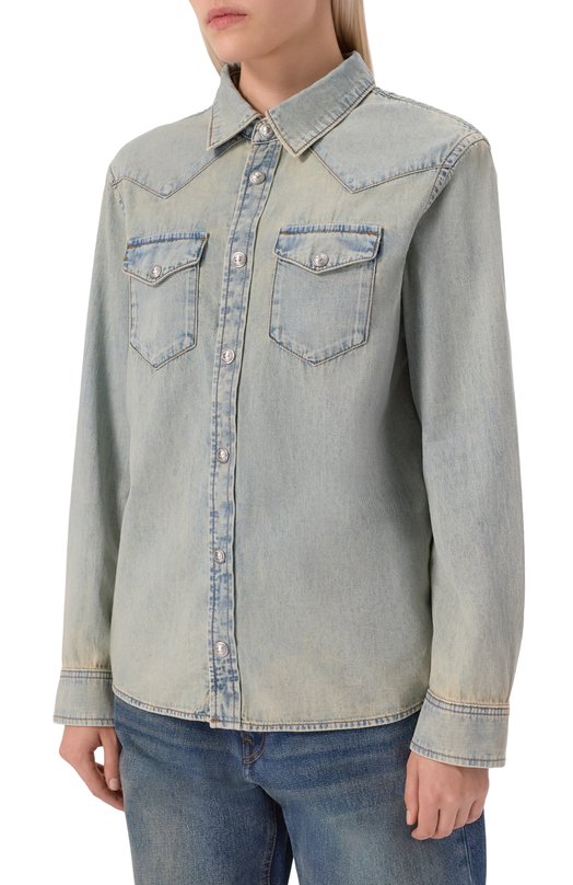 Джинсовая рубашка Zadig and Voltaire WWSH02275 Голубой  WWSH02275 Фото 3