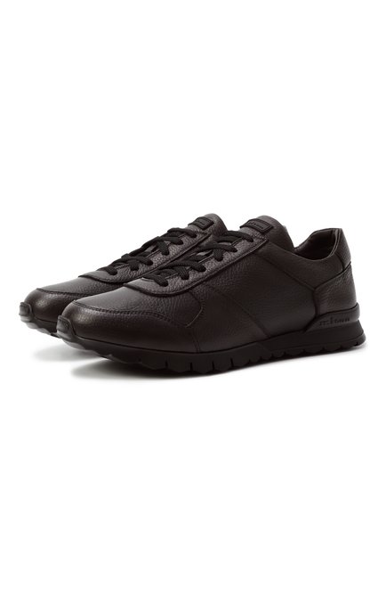Мужские кожаные кроссовки KITON, арт. USSA114N0012601