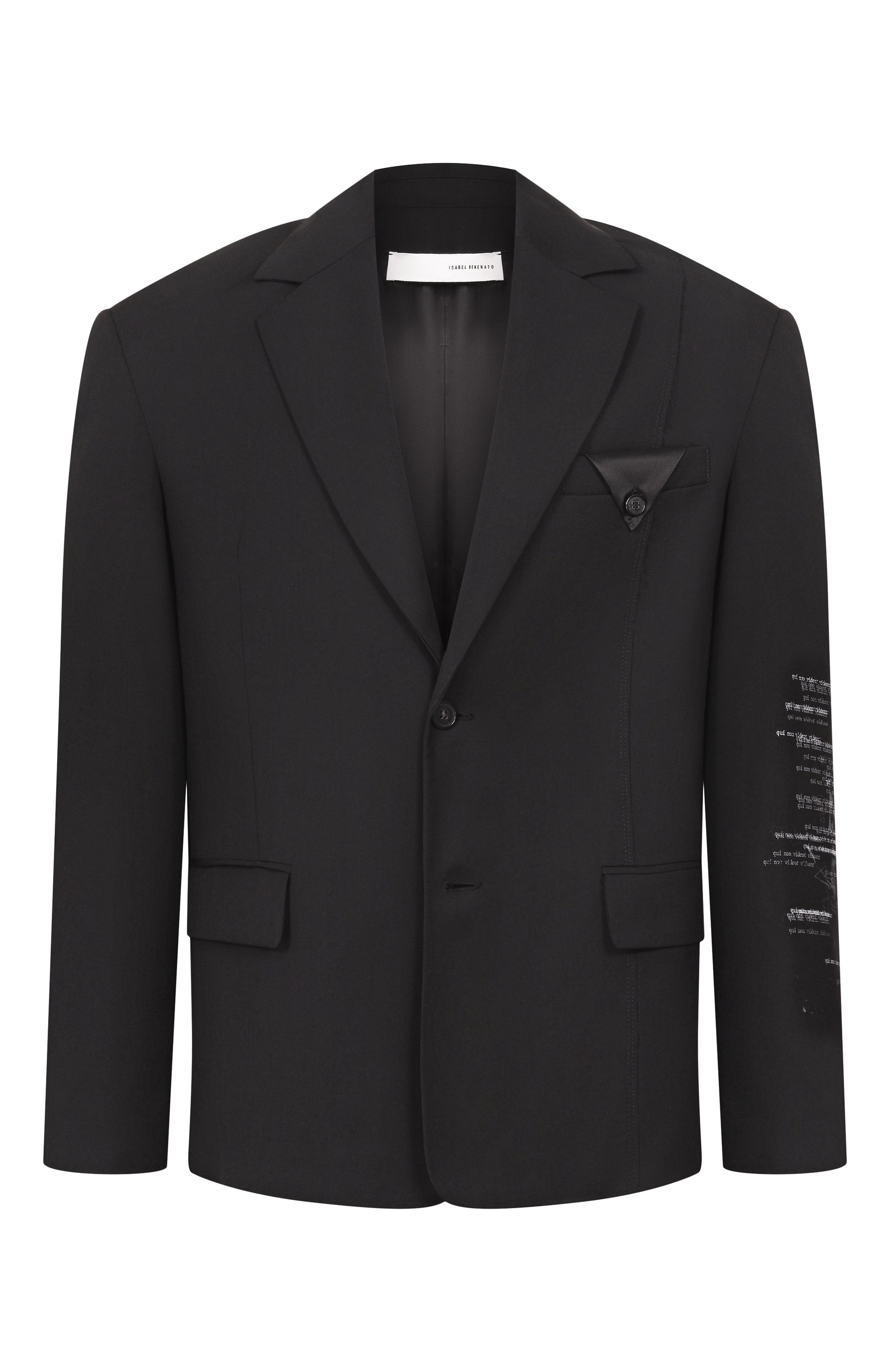 Шерстяной пиджак ISABEL BENENATO черного цвета по цене 154500 руб., арт. UW310S26, фото 1 Шерстяной пиджак ISABEL BENENATO, арт. UW310S26, фото 1