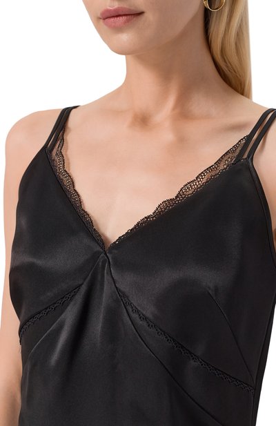 Атласный топ BOSS черного цвета по цене 21550 руб., арт. 50546597, фото 5 Атласный топ BOSS, арт. 50546597, фото 5