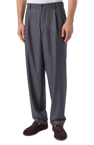 Шерстяные брюки GIORGIO ARMANI темно-серого цвета по цене 156500 руб., арт. GM000922/TE23860, фото 3 Шерстяные брюки GIORGIO ARMANI, арт. GM000922/TE23860, фото 3