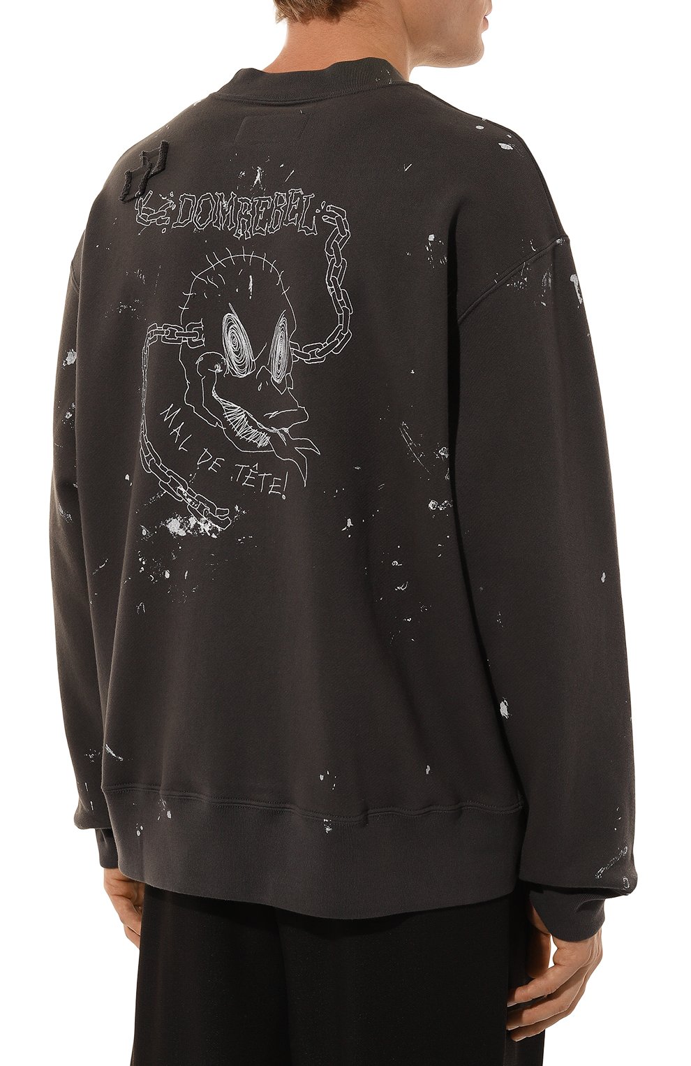 Хлопковый свитшот DOMREBEL темно-серого цвета по цене 37150 руб., арт. M MAL SWEATSHIRT/SWEATSHIRT, фото 4 Хлопковый свитшот DOMREBEL, арт. M MAL SWEATSHIRT/SWEATSHIRT, фото 4