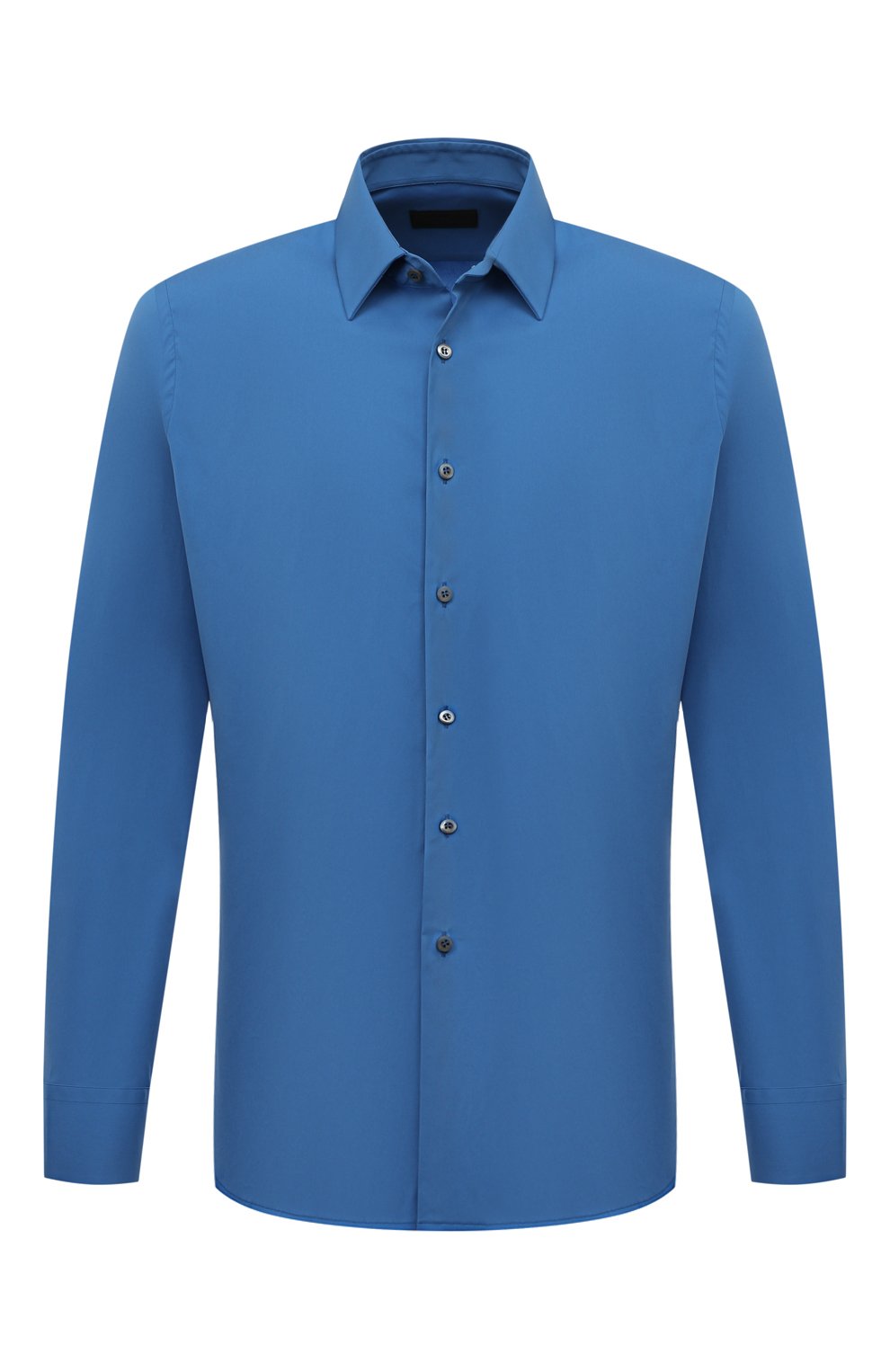 Хлопковая рубашка PRADA синего цвета по цене 65000 руб., арт. UCM608-F62-F0013, фото 1 Хлопковая рубашка PRADA, арт. UCM608-F62-F0013, фото 1