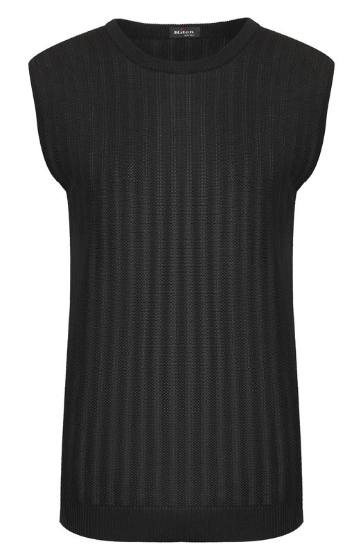 Шелковый топ Kiton D61787K0920 Чёрный D61787K0920