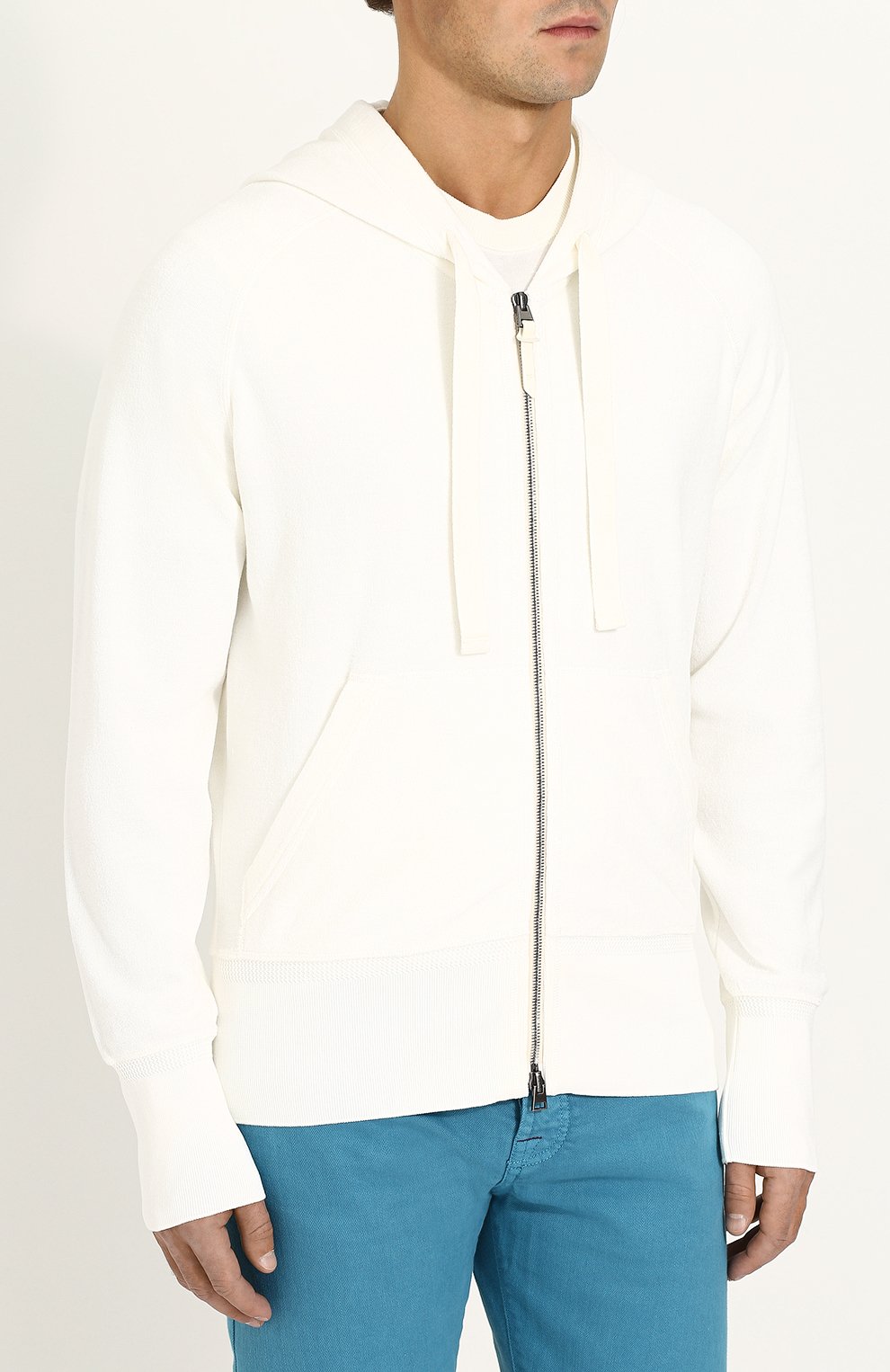 Хлопковая толстовка на молнии с капюшоном TOM FORD, арт. BP228/TFJ917, фото 3