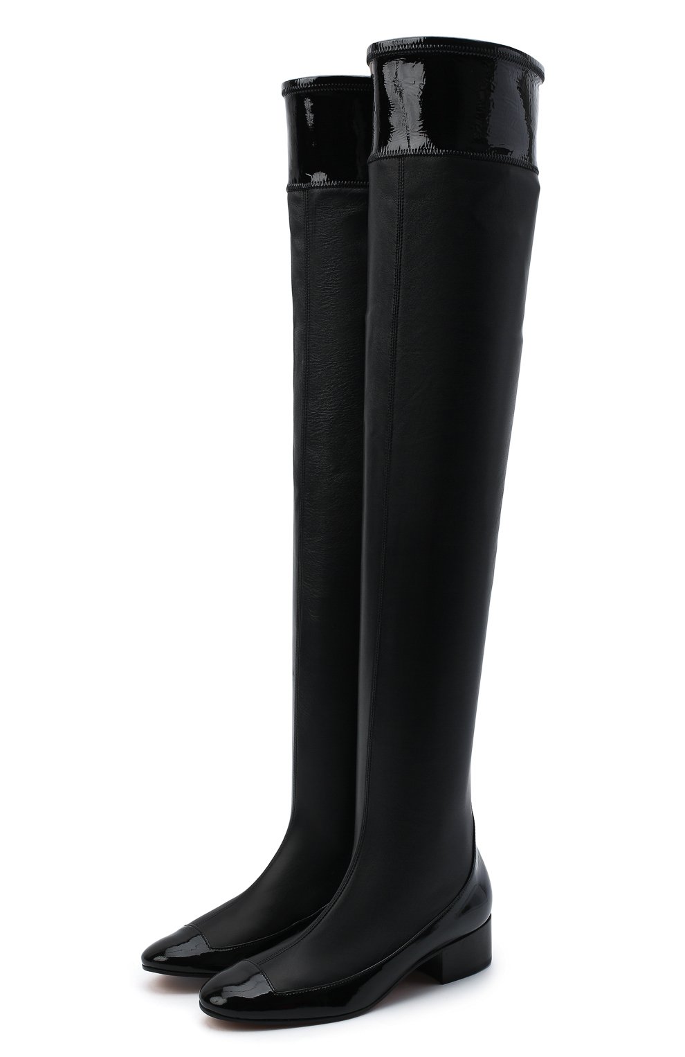 Кожаные ботфорты LOEWE черного цвета по цене 186500 руб., арт. L815S04X02, фото 1 Кожаные ботфорты LOEWE, арт. L815S04X02, фото 1