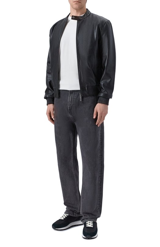 Кожаный бомбер Dirk Bikkembergs BML1403 Чёрный  BML1403 Фото 2