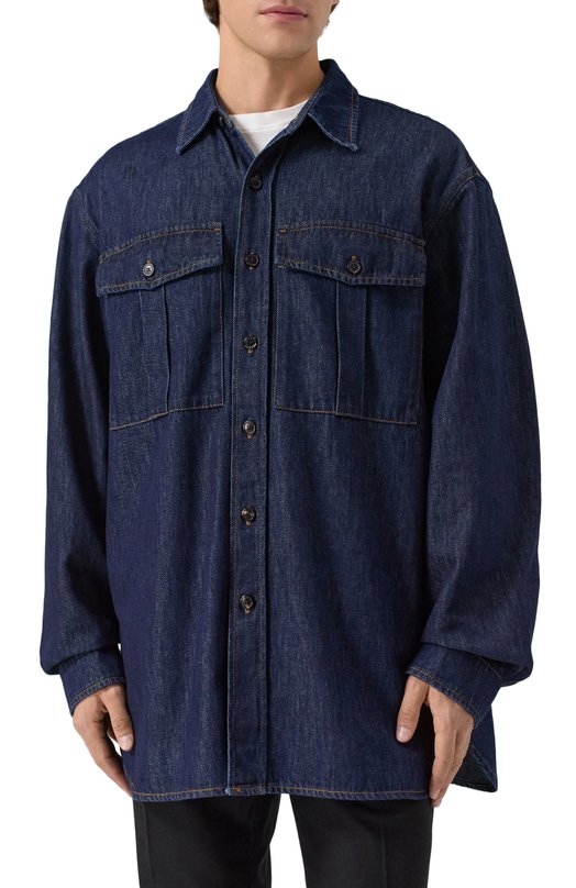 Джинсовая рубашка Dries Van Noten 020793-2381-507 Синий  020793-2381-507 Фото 3