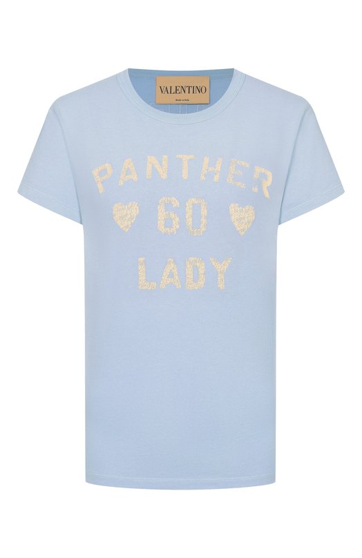 Хлопковая футболка Valentino 8B3MG24Y/9GL Голубой 8B3MG24Y/9GL