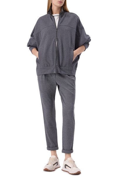 Брюки из хлопка и шелка BRUNELLO CUCINELLI, арт. MD828SM679, фото 2