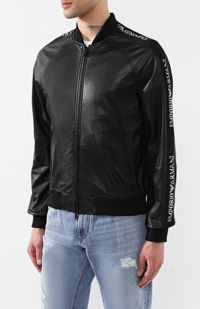 Кожаный бомбер EMPORIO ARMANI, арт. 21B5DP/21P5D, фото 3