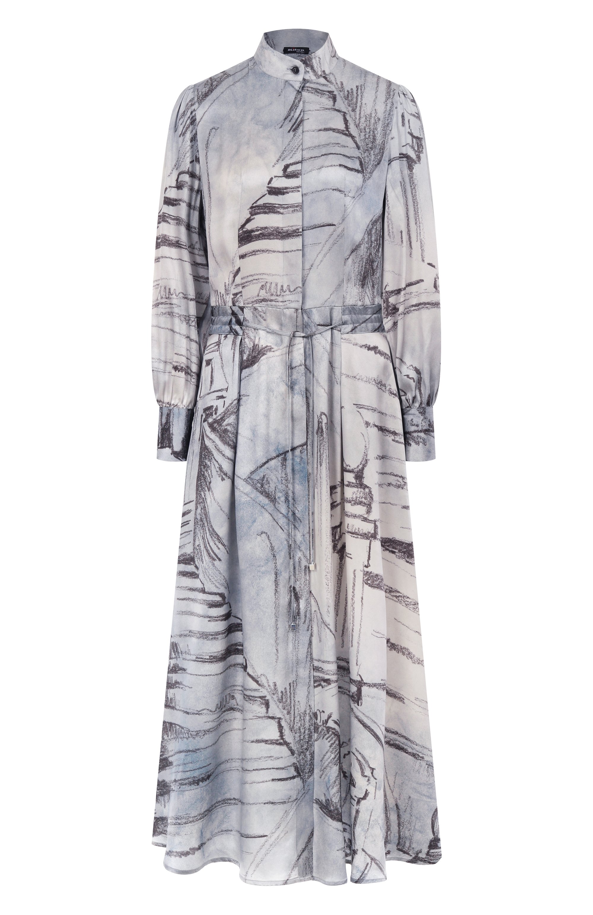 Шелковое платье KITON, арт. D52302K0585G10, фот�о 1