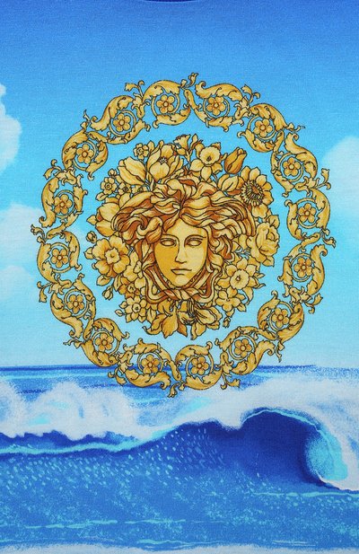 Хлопковая футболка VERSACE, арт. 1000129/1A00192/4A-6A, фото 3