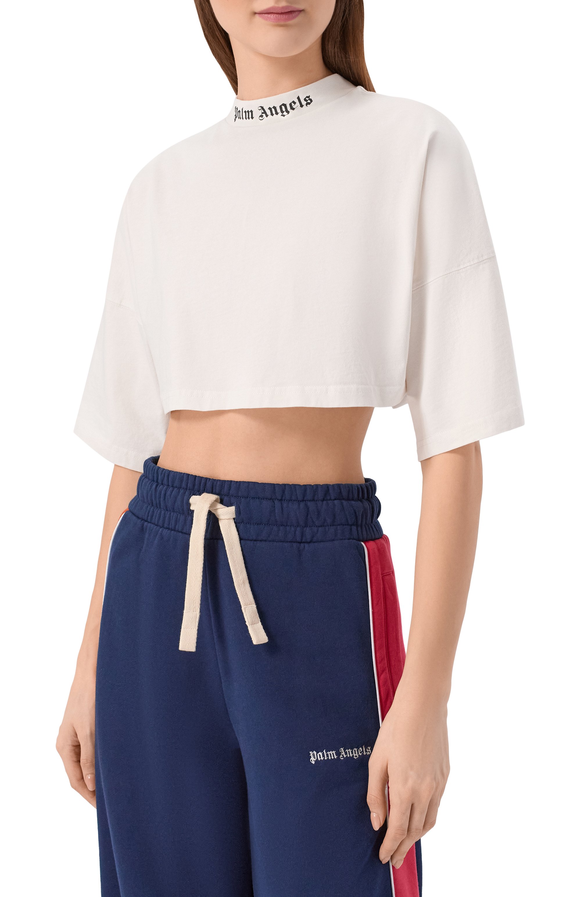 Хлопковая футболка PALM ANGELS, арт. PWAA054S26JER002, фо то 3