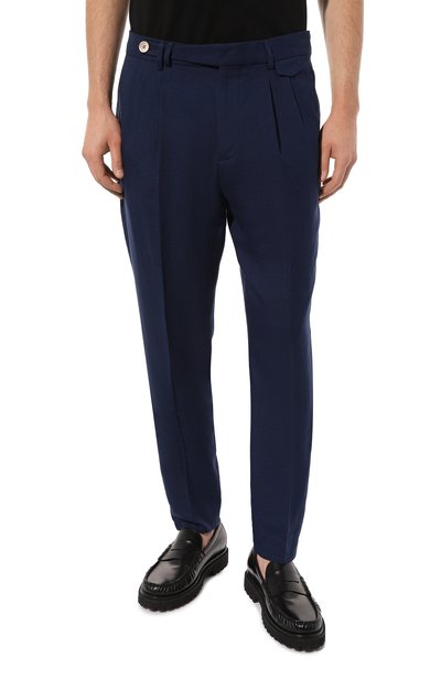 Брюки изо льна и шерсти BRUNELLO CUCINELLI, арт. MW494E1920, фото 3