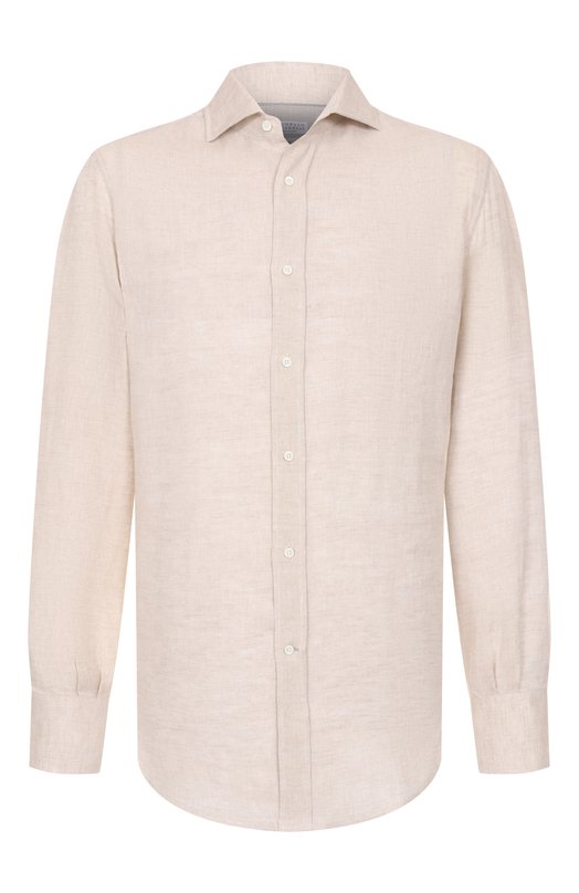 Льняная рубашка Brunello Cucinelli MM6950028 Бежевый MM6950028