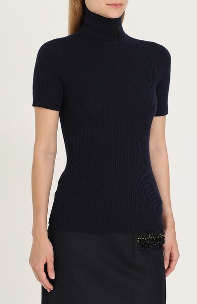 Кашемировый топ фактурной вязки с высоким воротником ROCHAS, арт. R0PL751767/RLY1000, фото 3