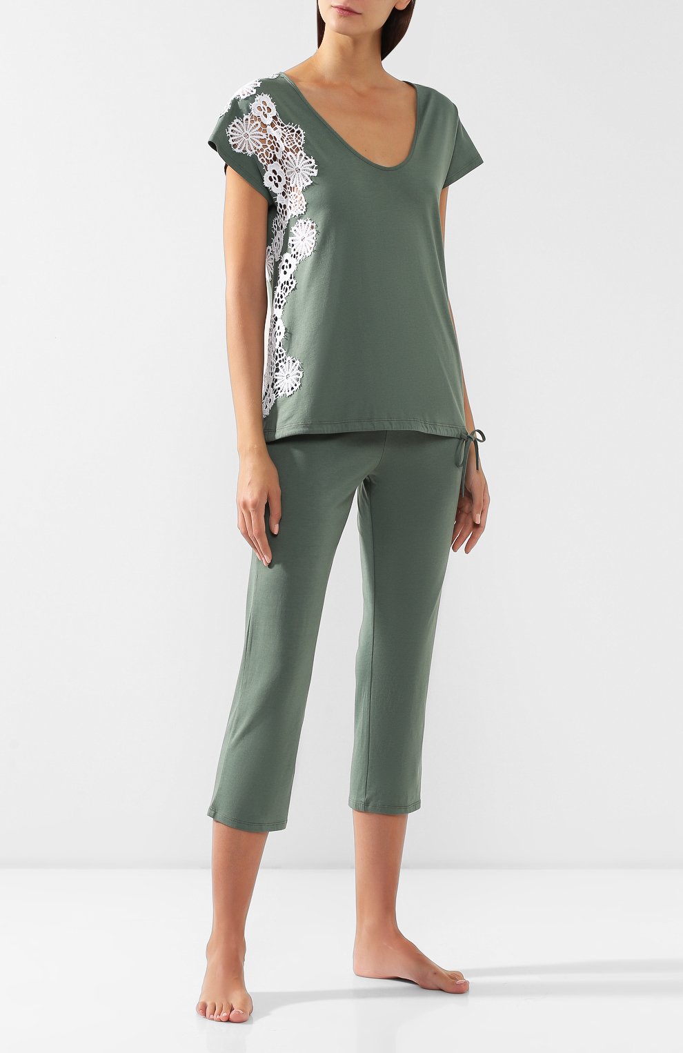 Пижама LE CHAT хаки цвета по цене 18900 руб., арт. POSITANO602, фото 1 Пижама LE CHAT, арт. POSITANO602, фото 1