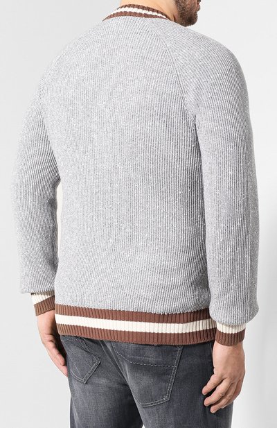 Кардиган из смеси хлопка и шелка BRUNELLO CUCINELLI, арт. M7K78806, фото 4