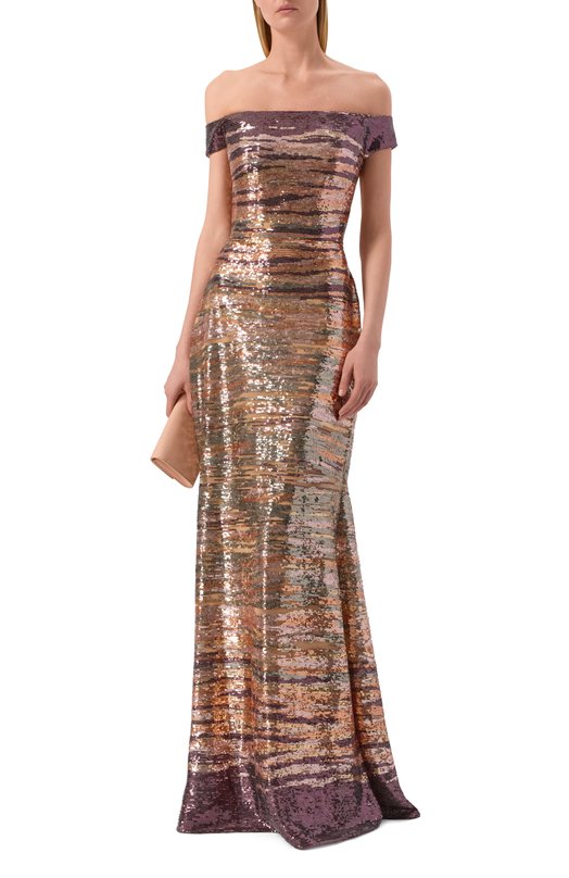 Платье с отделкой пайетками Elie Saab D1014NR26/YA053 Разноцветный  D1014NR26/YA053 Фото 2