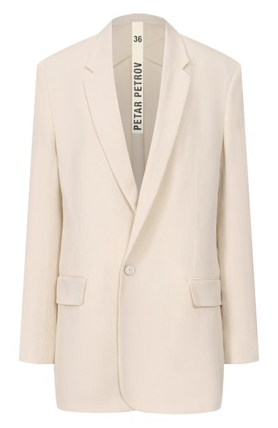 Женский жакет из вискозы и льна PETAR PETROV, арт. S26TJ8