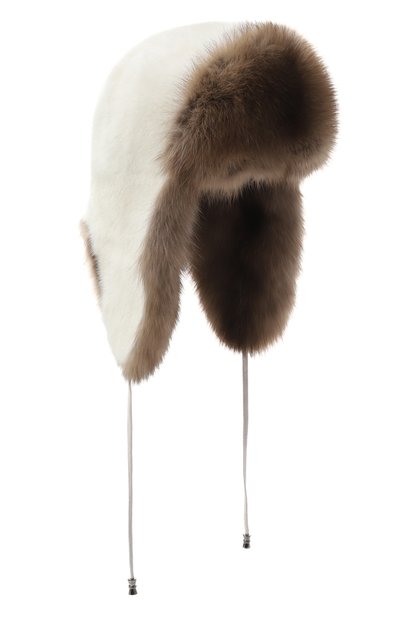 Женская меховая шапка-ушанка из норки и соболя VICTORIA KUSENKOVA, арт. 091703631094